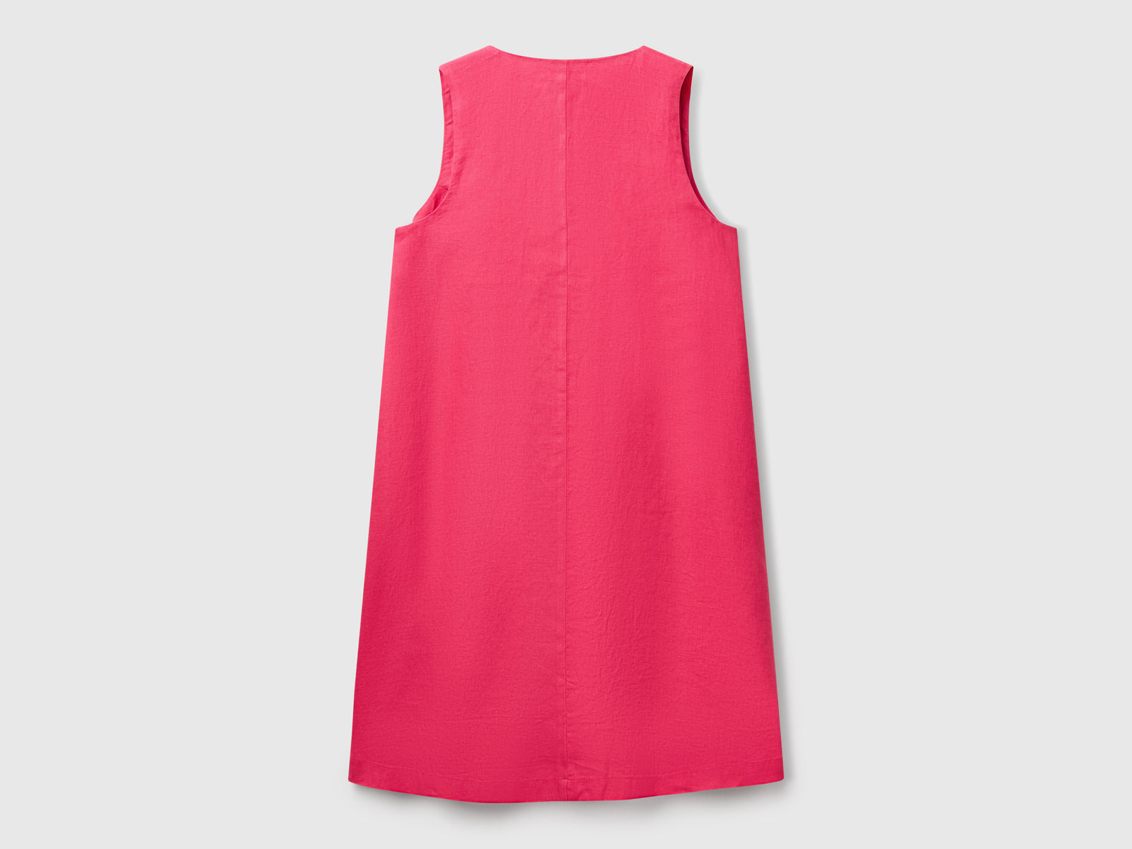 Vestito smanicato in puro lino da donna fragola 2 | Benetton Outlet