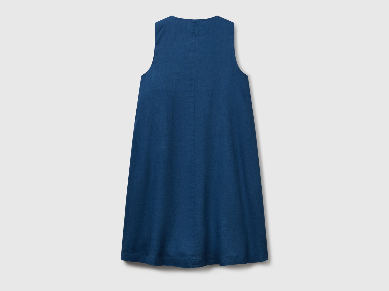 Vestito smanicato in puro lino da donna avio 2 | Benetton Outlet