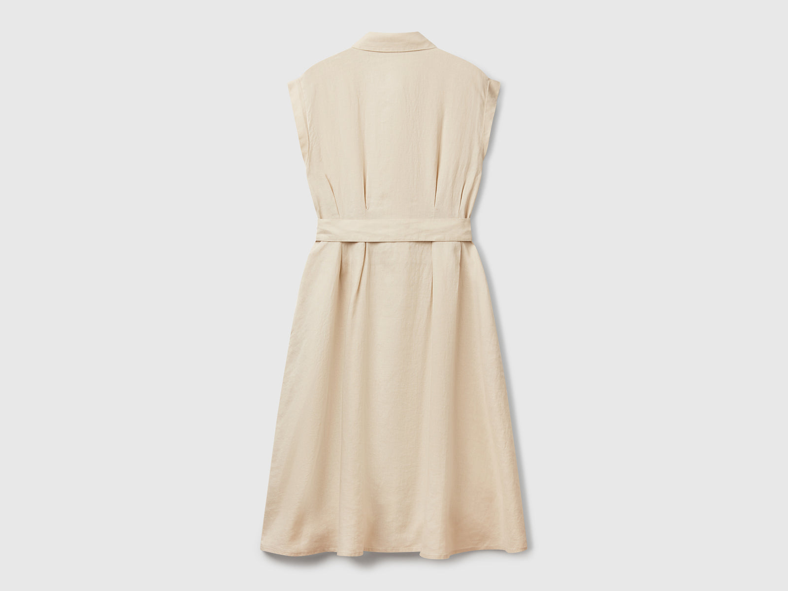 Chemisier in puro lino da donna beige 2 | Benetton Outlet
