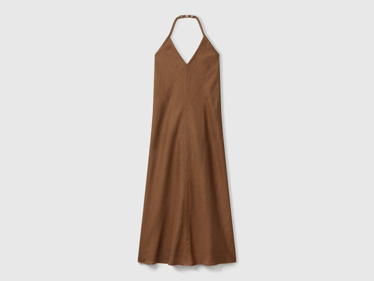 Vestito lungo in puro lino