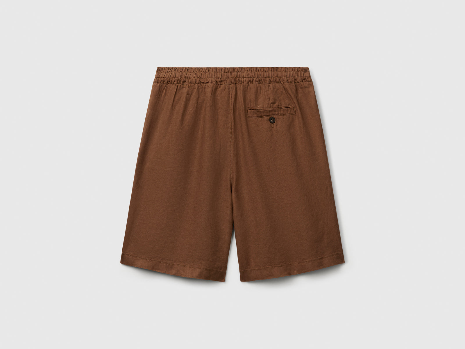 Bermuda con coulisse in puro lino da uomo marrone 2 | Benetton Outlet