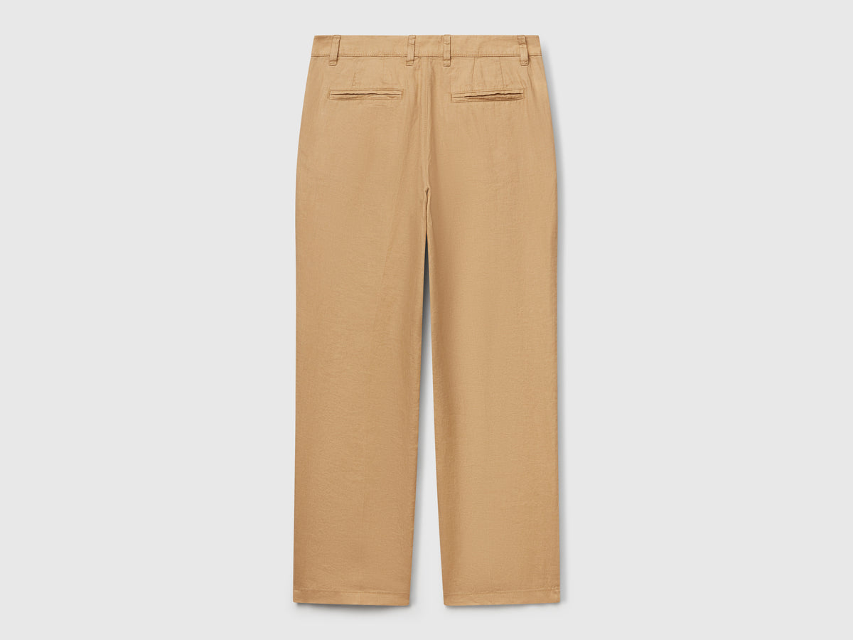 Chino ampi in puro lino