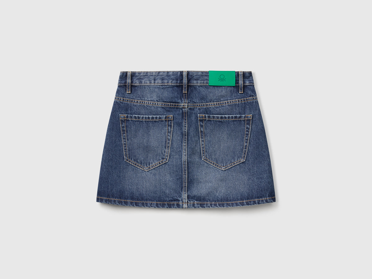 Denim mini skirt