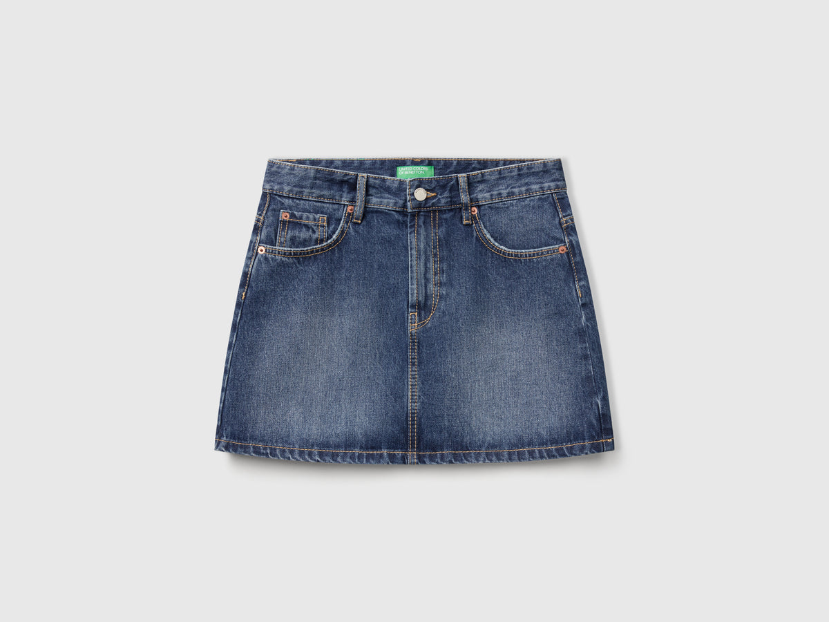 Denim mini skirt