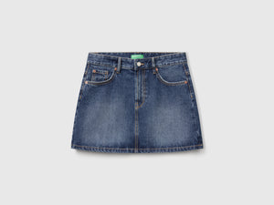 Denim mini skirt