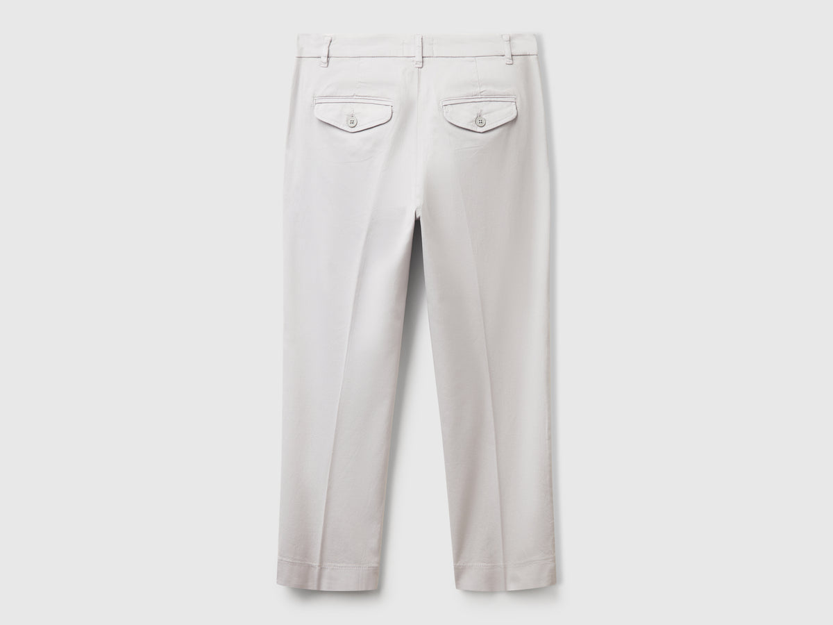 Chino cropped in cotone stretch