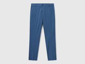 Pantalones chinos cropped de algodón elástico