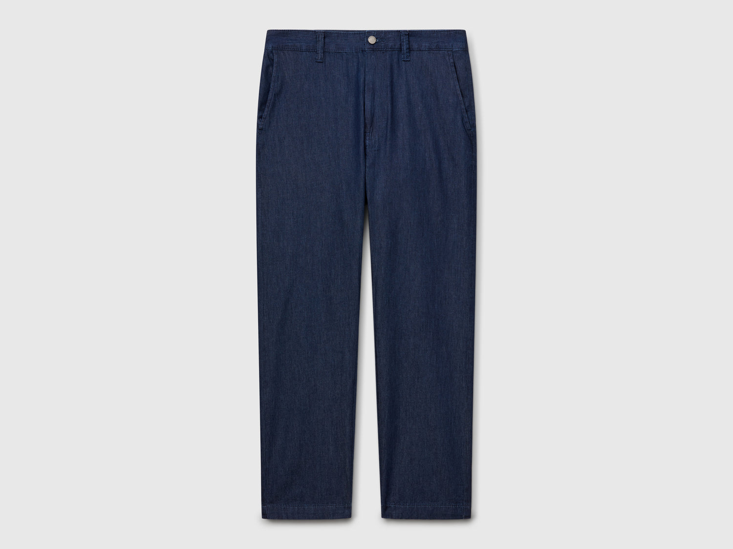 Pantaloni in chambray da uomo blu | Benetton Outlet