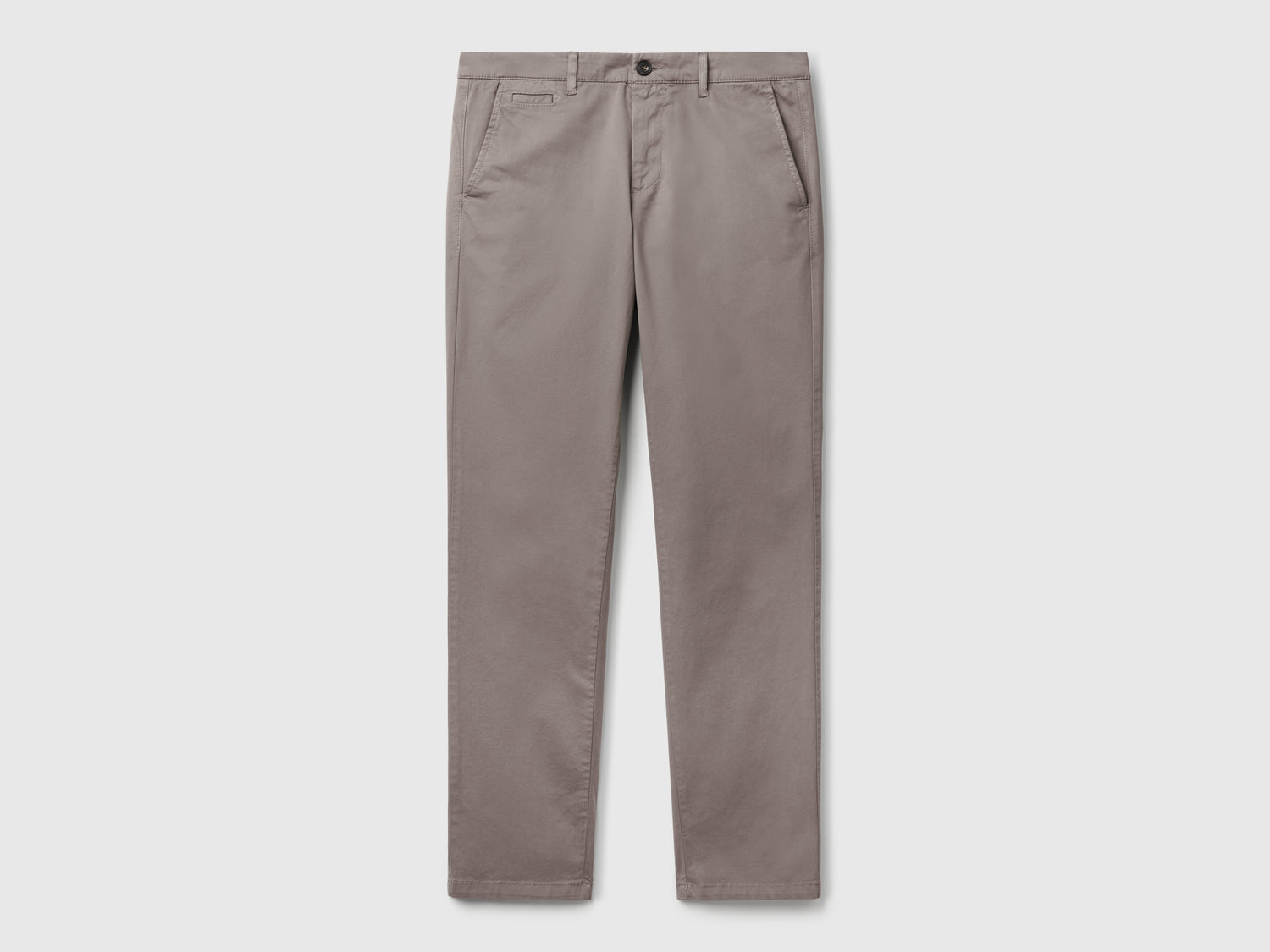 Chinoo topo slim fit da uomo grigio scuro | Benetton Outlet