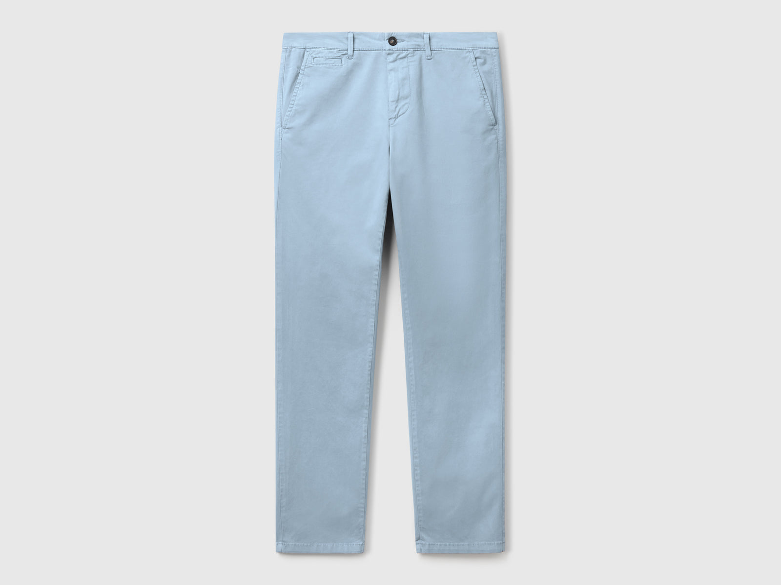 Chino slim fit carta da zucchero da uomo azzurro | Benetton Outlet