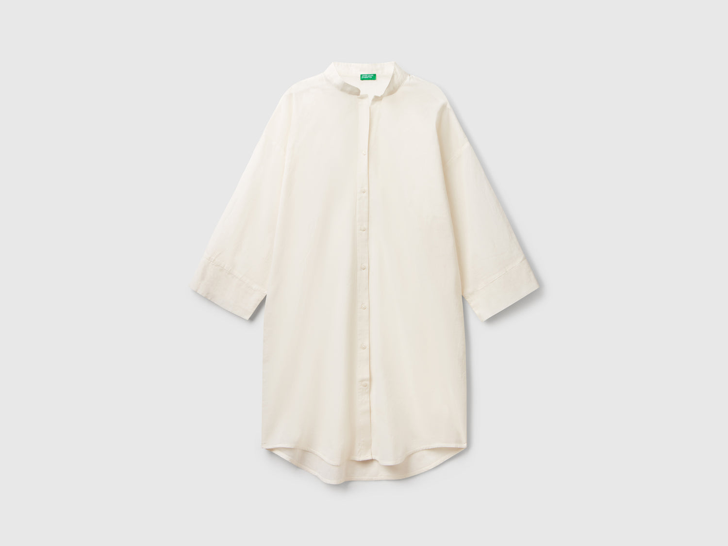 Abito a camicia da donna bianco panna | Benetton Outlet