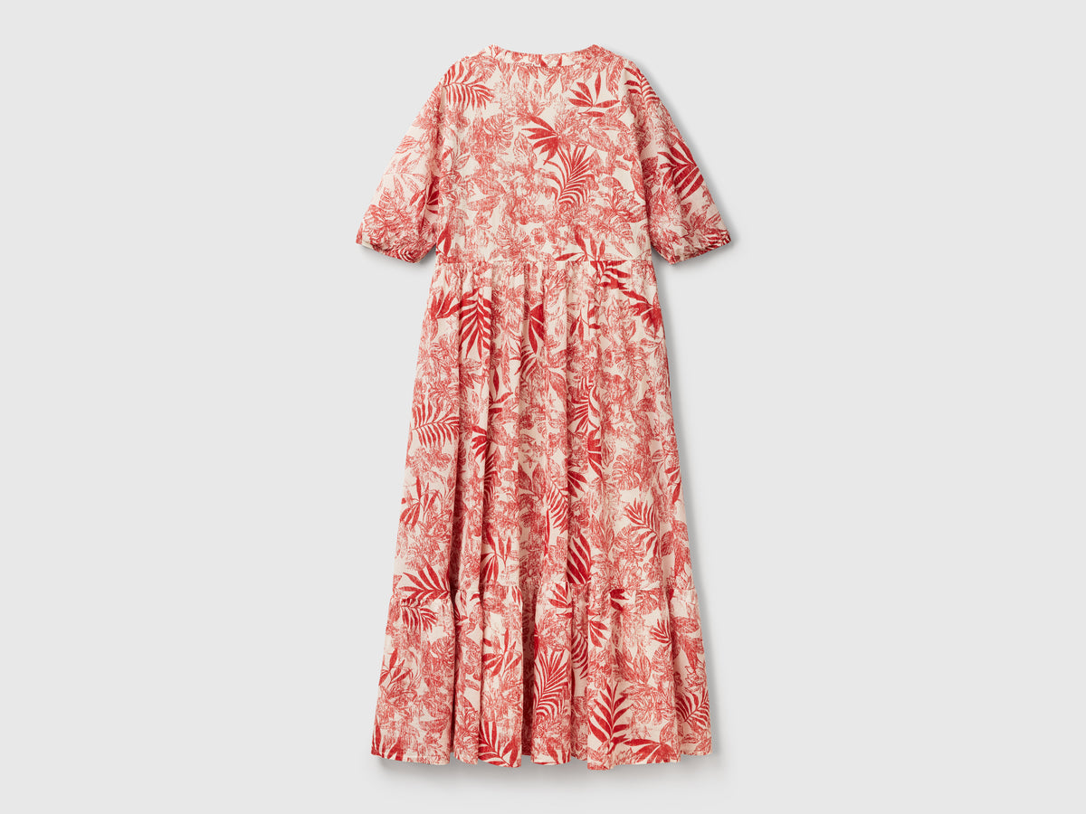 Tropical print dress