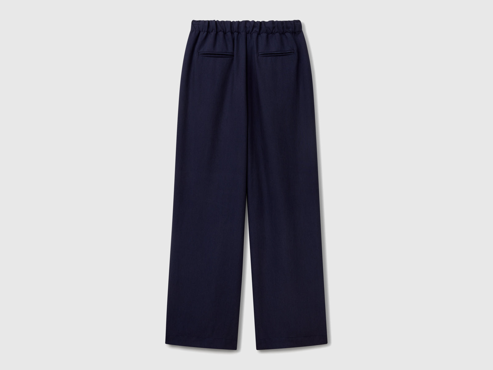Wide trousers in viscose blend da donna blu scuro 2 | Benetton Outlet
