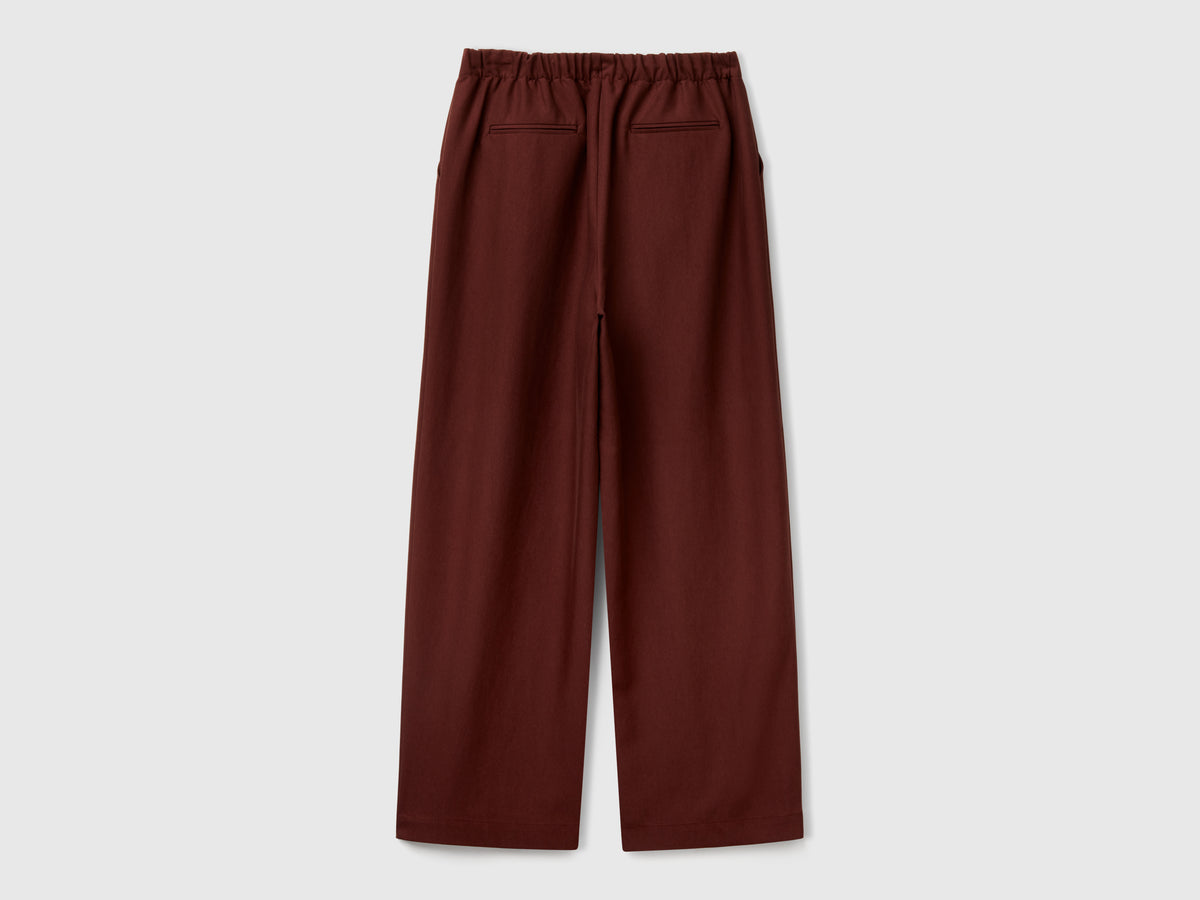 Pantaloni ampi in misto viscosa