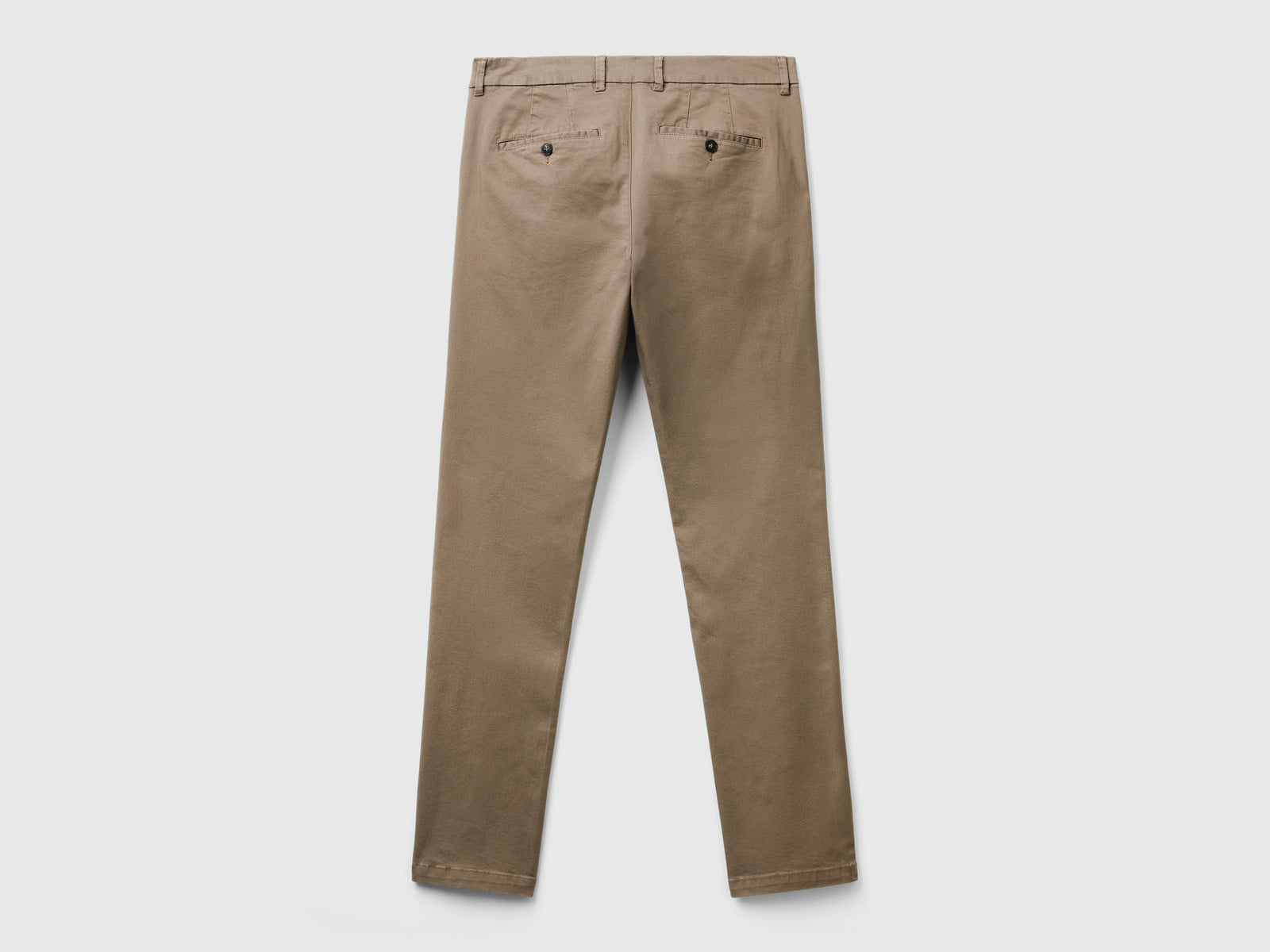 Chino slim fit in cotone stretch da uomo tortora 2 | Benetton Outlet