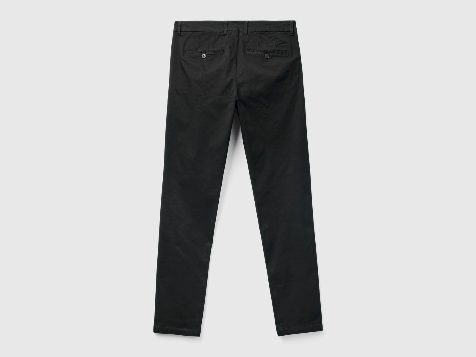 Chino slim fit in cotone stretch da uomo nero 2 | Benetton Outlet