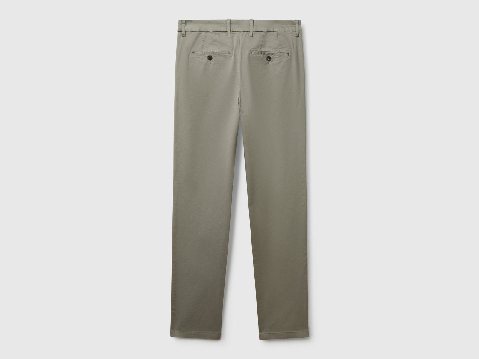 Chino slim fit in cotone stretch da uomo verde chiaro 2 | Benetton Outlet