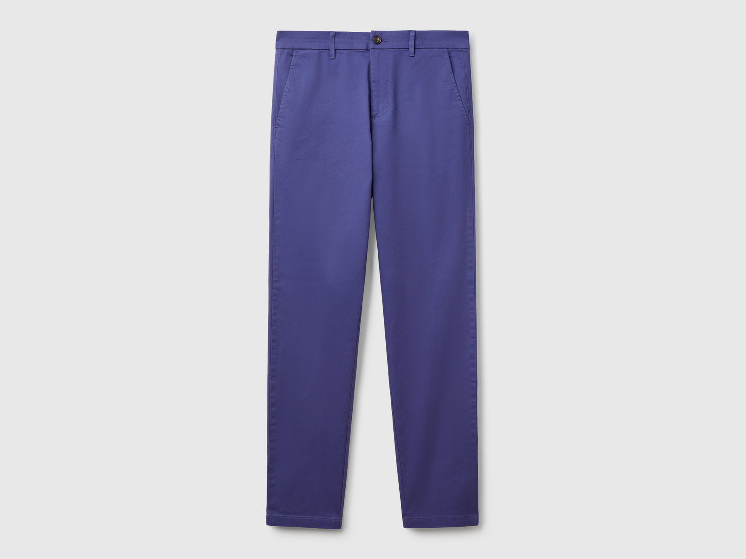 Chino slim fit in cotone stretch da uomo blu | Benetton Outlet