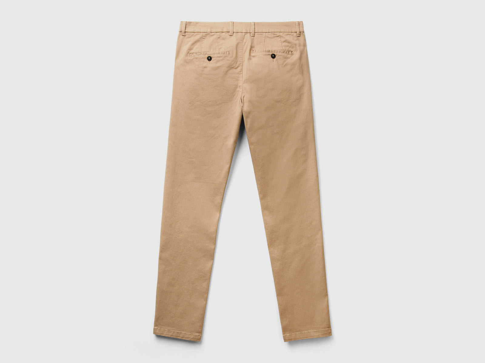 Chino slim fit in cotone stretch da uomo beige 2 | Benetton Outlet