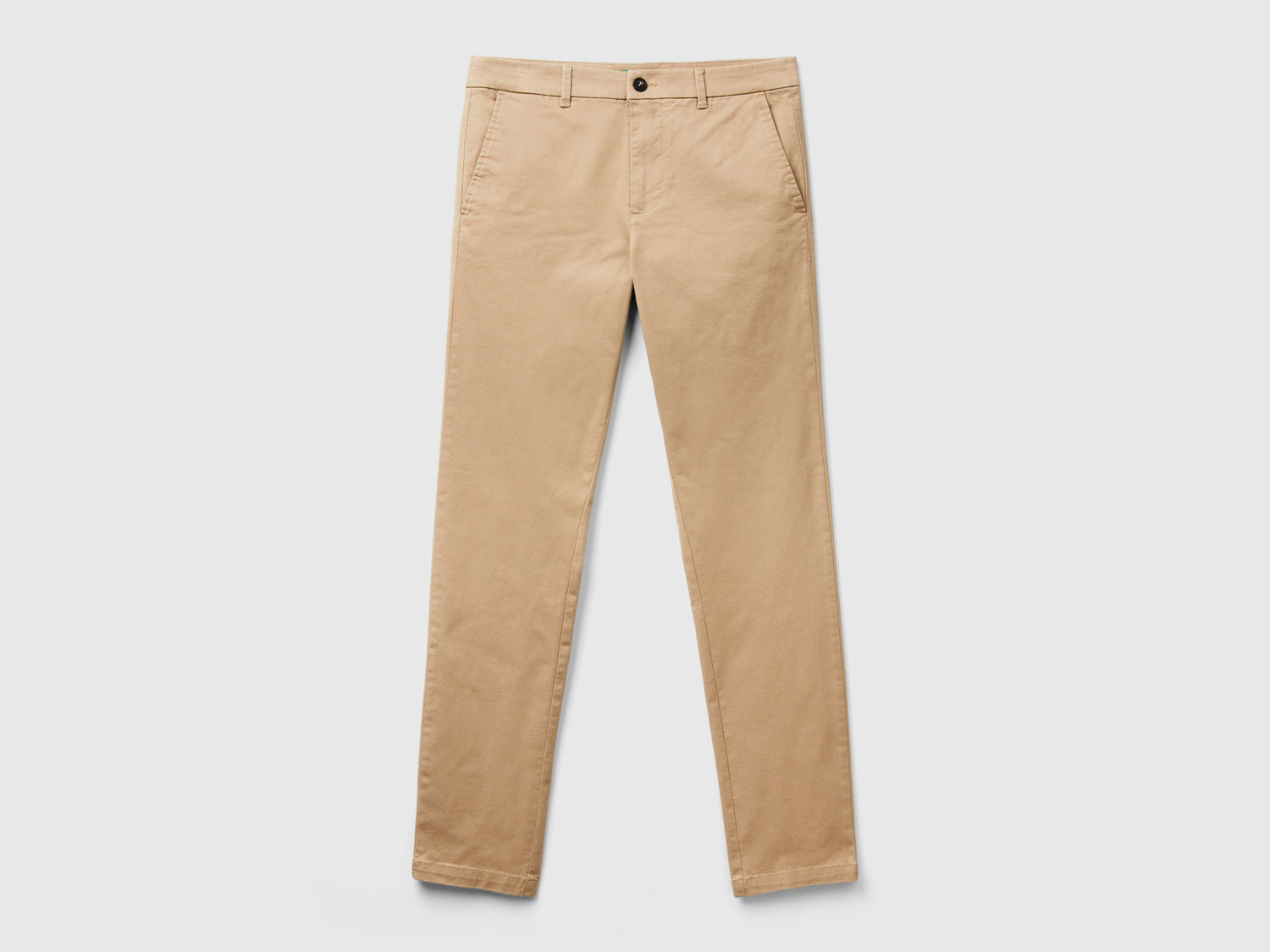 Chino slim fit in cotone stretch da uomo beige | Benetton Outlet