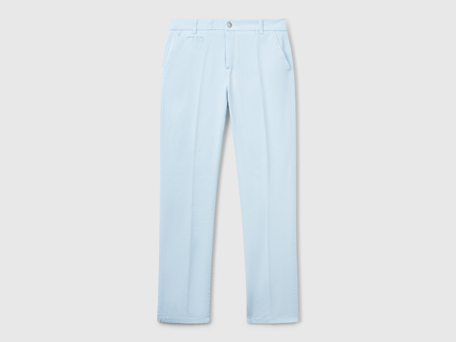 Chino slim fit in cotone da donna celeste | Benetton Outlet
