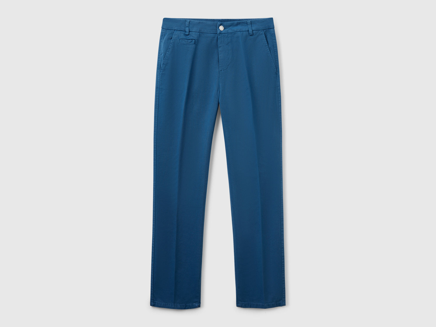Chino slim fit in cotone da donna avio | Benetton Outlet