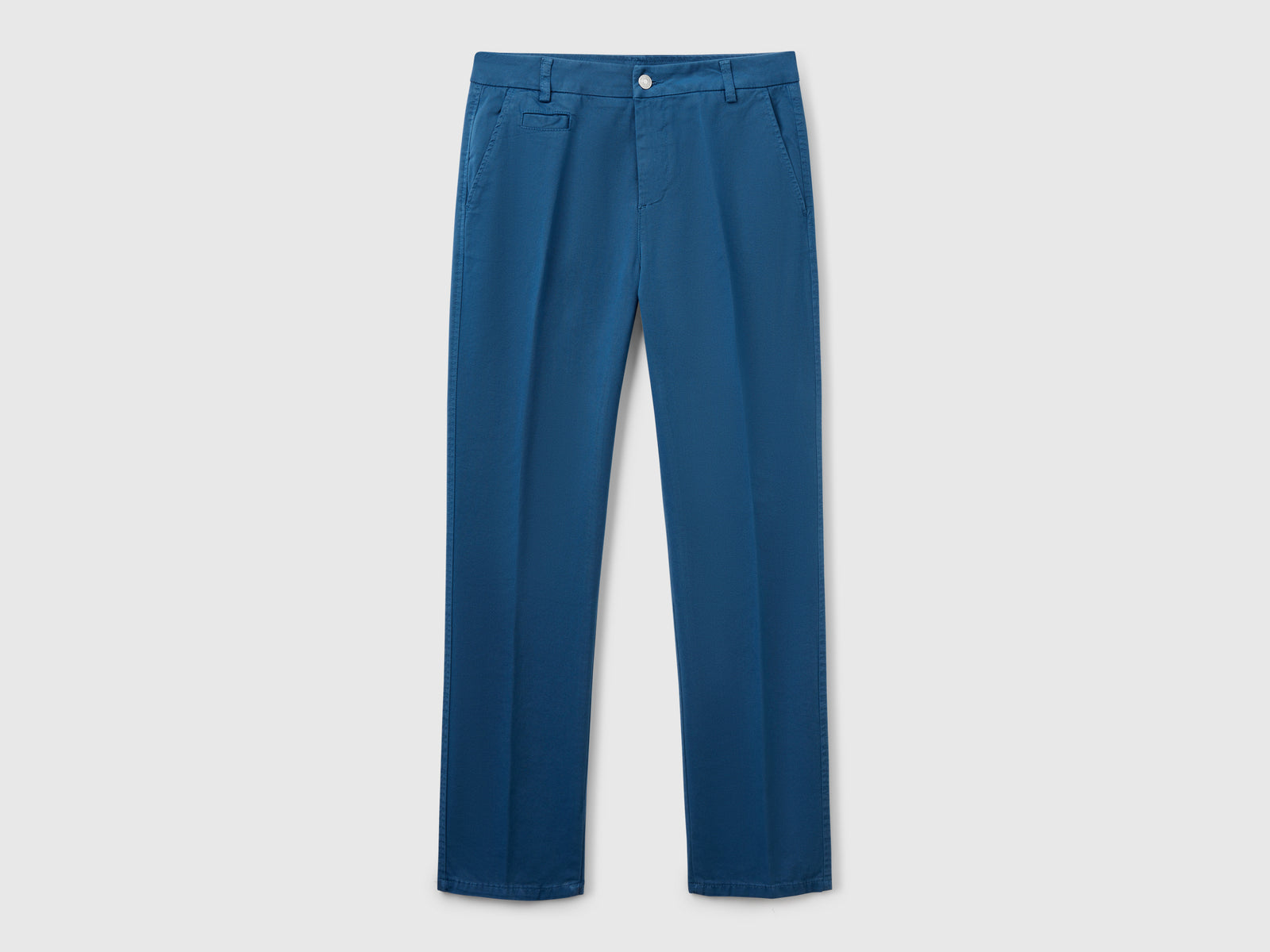 Chino slim fit in cotone da donna avio | Benetton Outlet