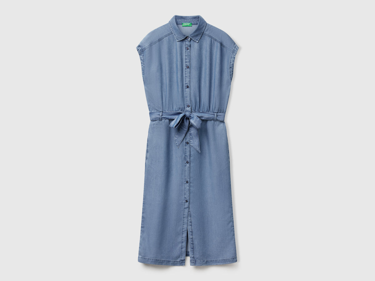 Chemisier in chambray con fusciacca