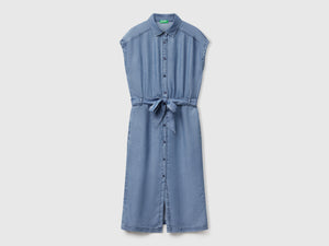 Chemisier in chambray con fusciacca