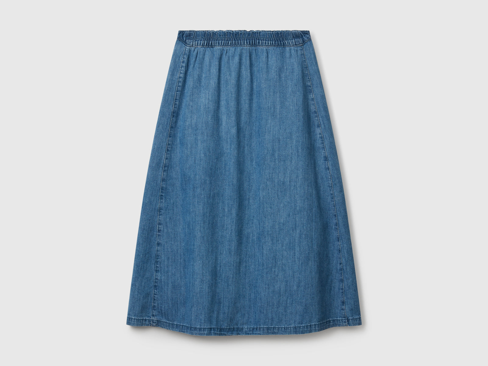 Gonna di jeans con bottoni da donna blu 2 | Benetton Outlet