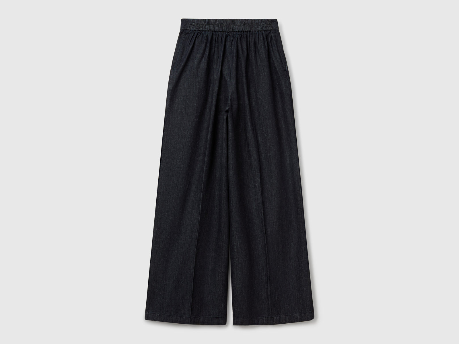 Jeans with elastic waist da donna nero 2 | Benetton Outlet