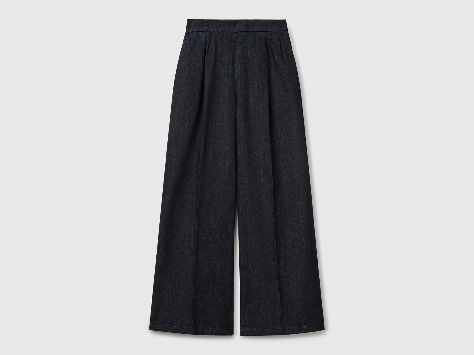 Jeans with elastic waist da donna nero | Benetton Outlet