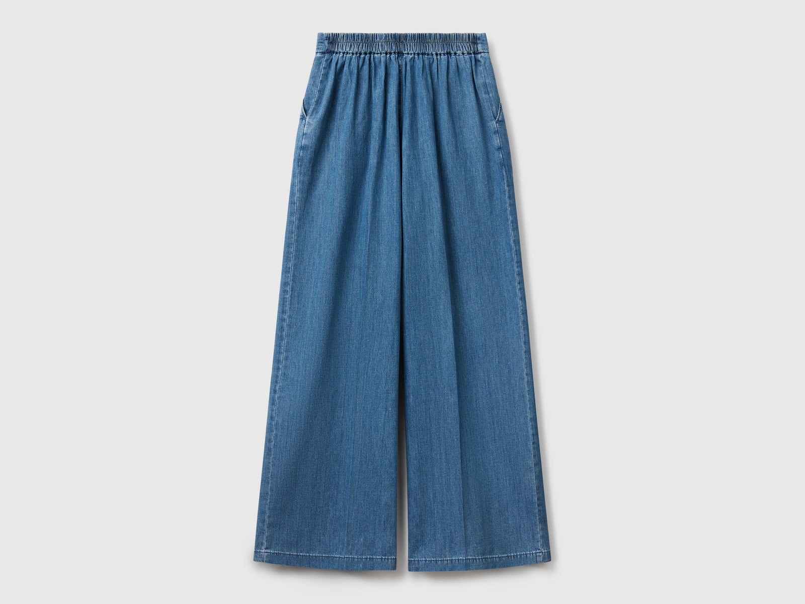 Jeans with elastic waist da donna blu 2 | Benetton Outlet
