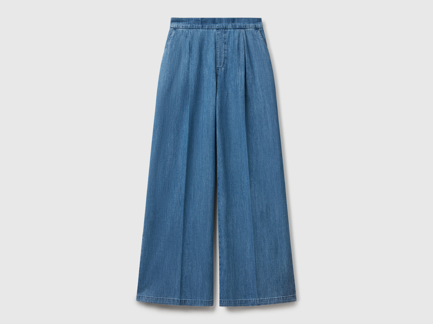 Jeans with elastic waist da donna blu | Benetton Outlet