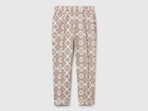 Pantaloni in lino stampato