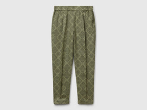 Pantaloni in lino stampato