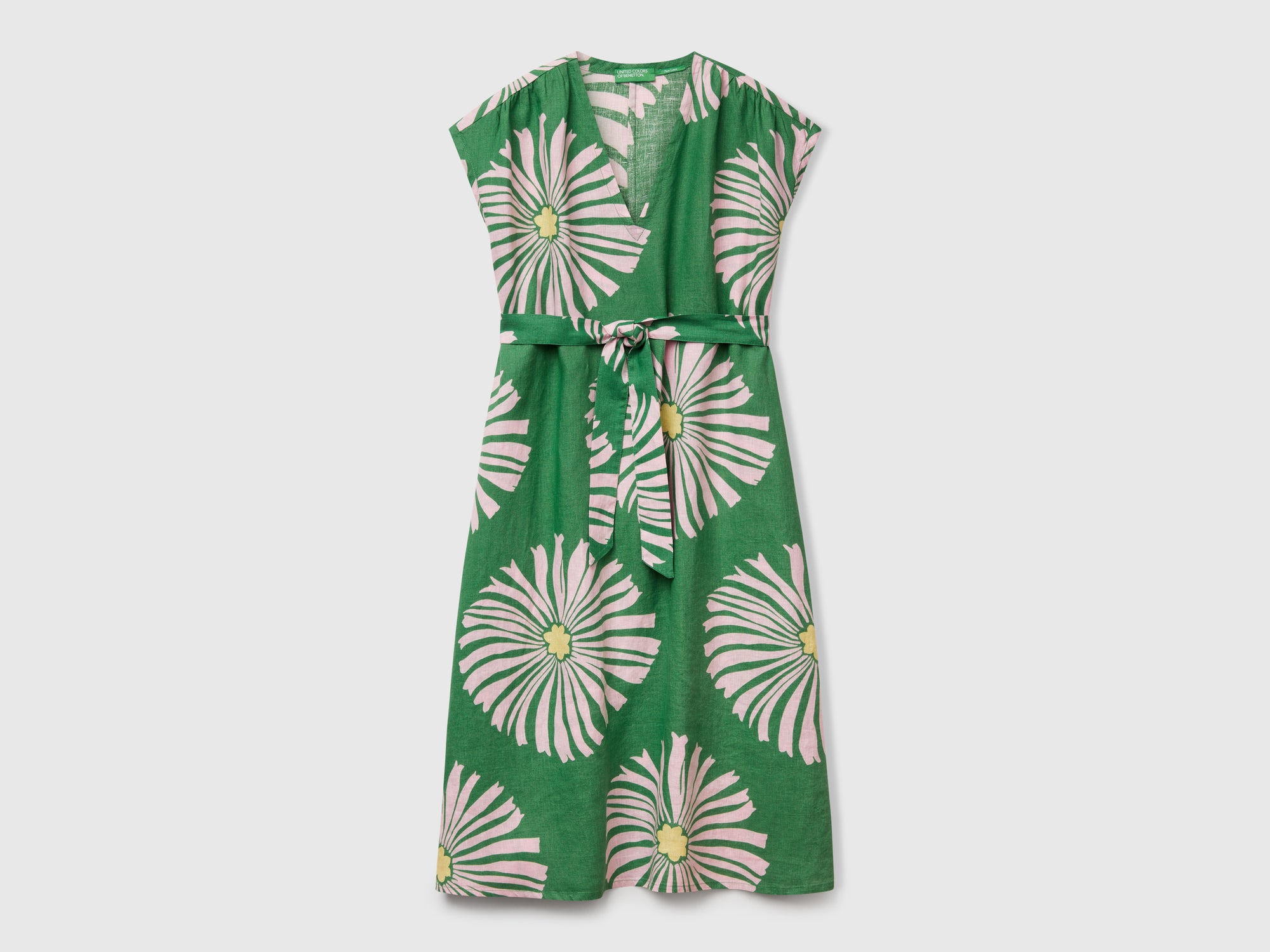 benetton linen dress Long dress 100% linen