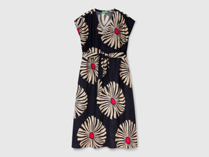 Printed linen dress