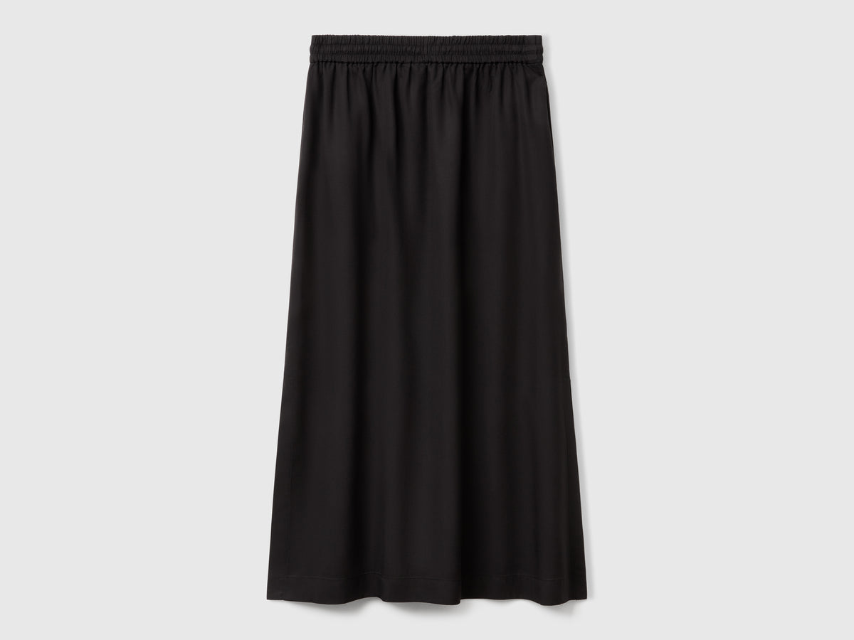 Flowing midi skirt
