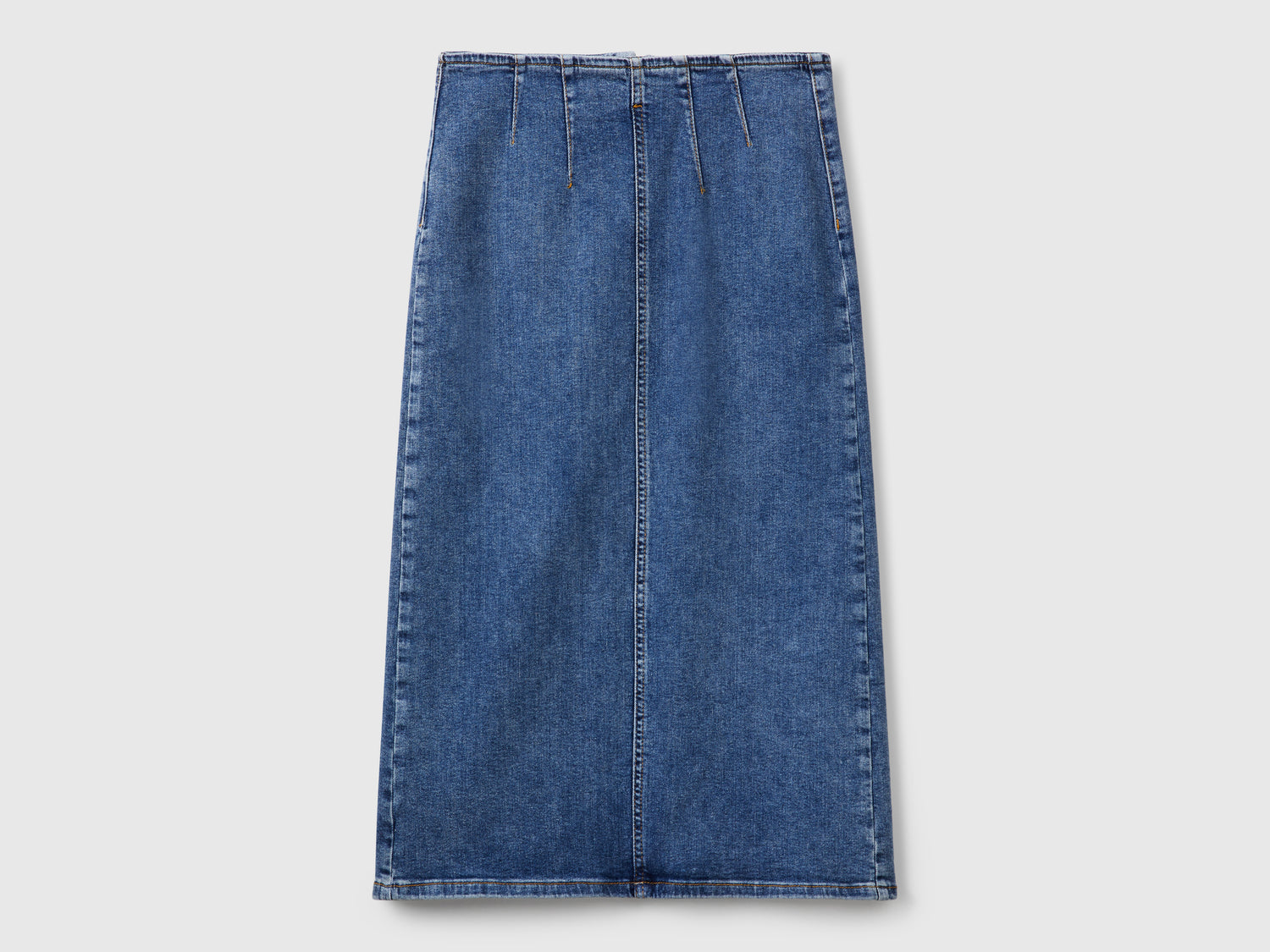 Gonna di jeans a tubino da donna blu | Benetton Outlet