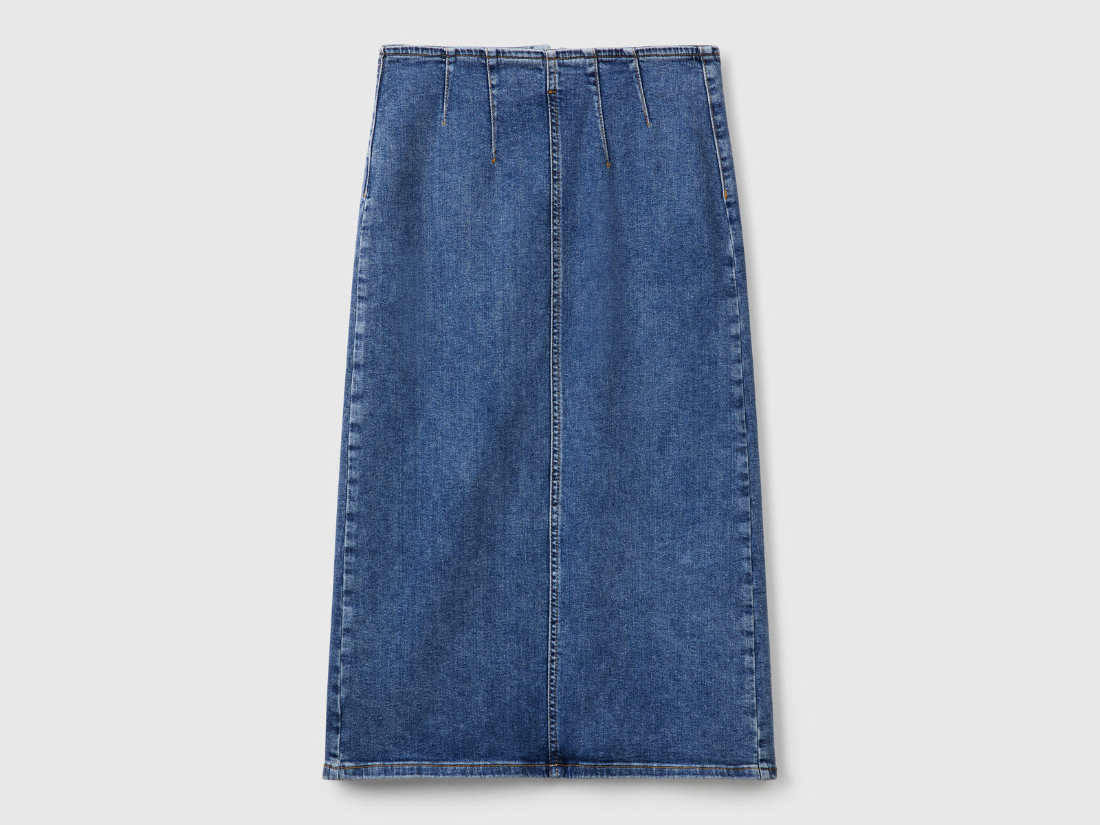 Gonna di jeans a tubino da donna blu | Benetton Outlet