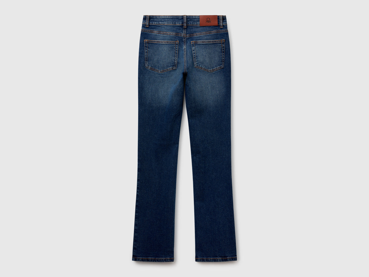 Jeans bootcut in misto cotone