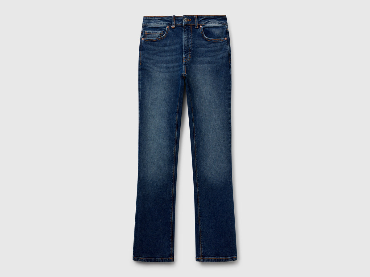 Jeans bootcut in misto cotone