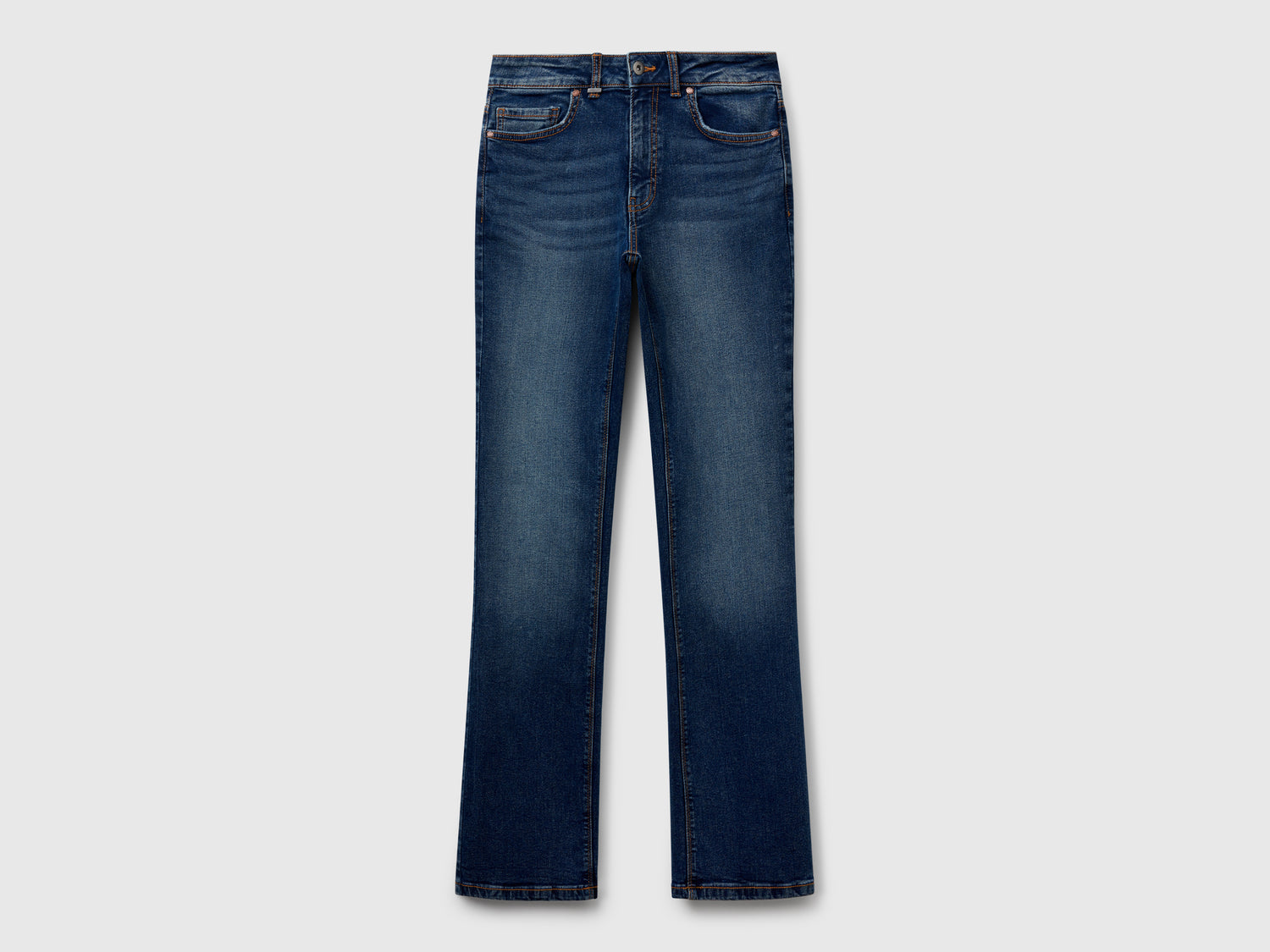 Jeans bootcut in misto cotone da donna blu | Benetton Outlet