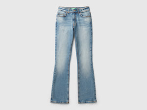 Jeans bootcut in misto cotone