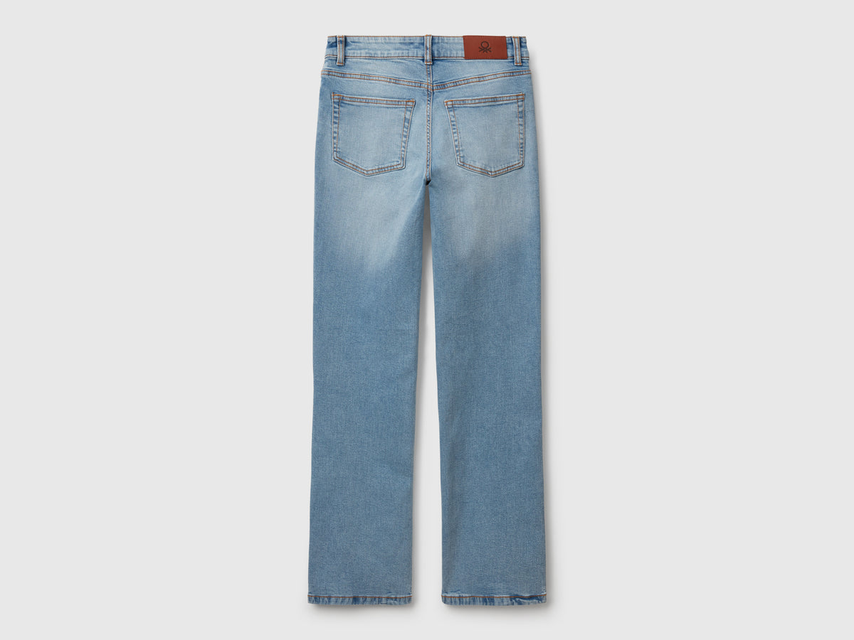 Jeans bootcut in misto cotone