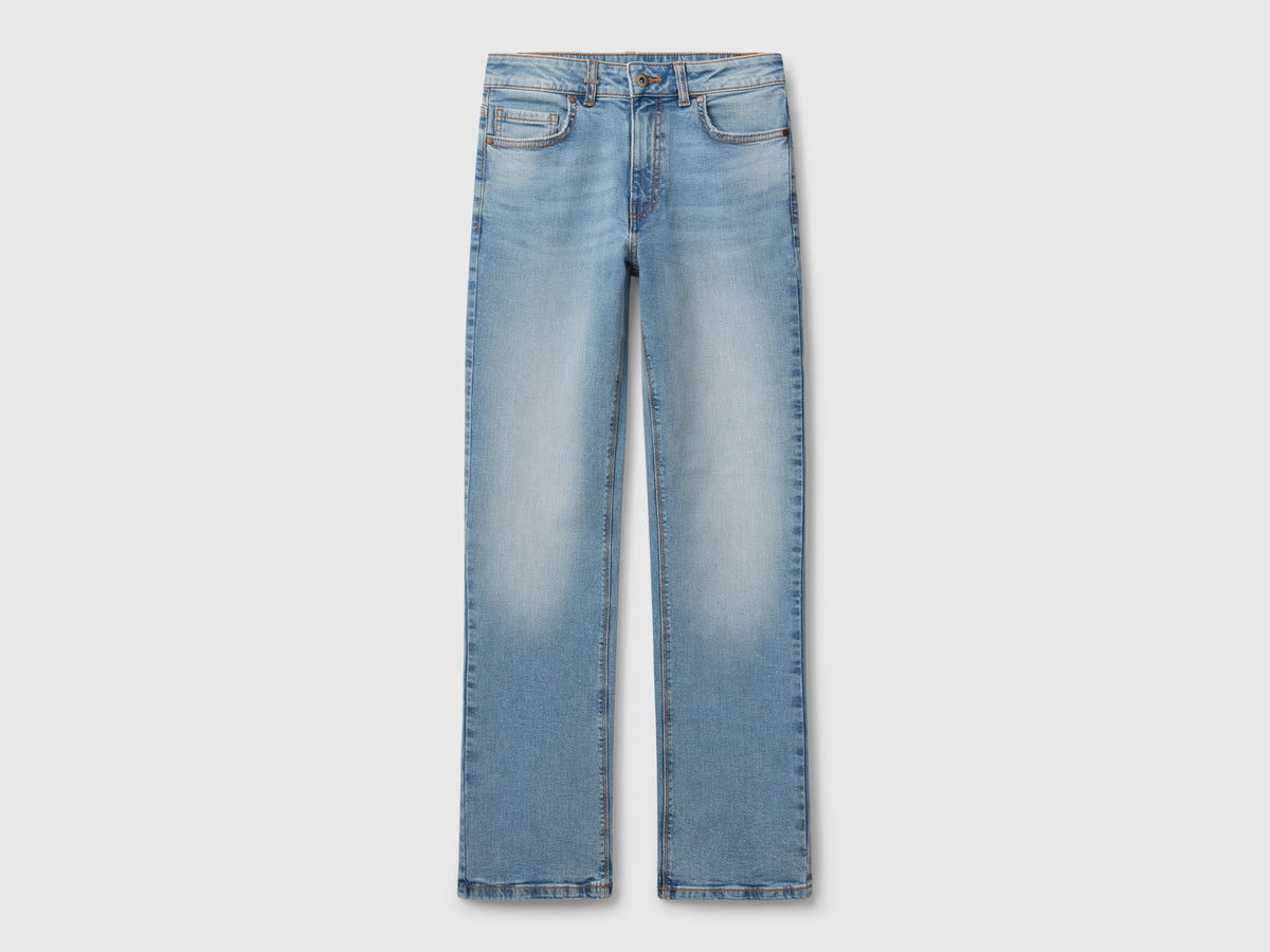 Jeans bootcut in misto cotone