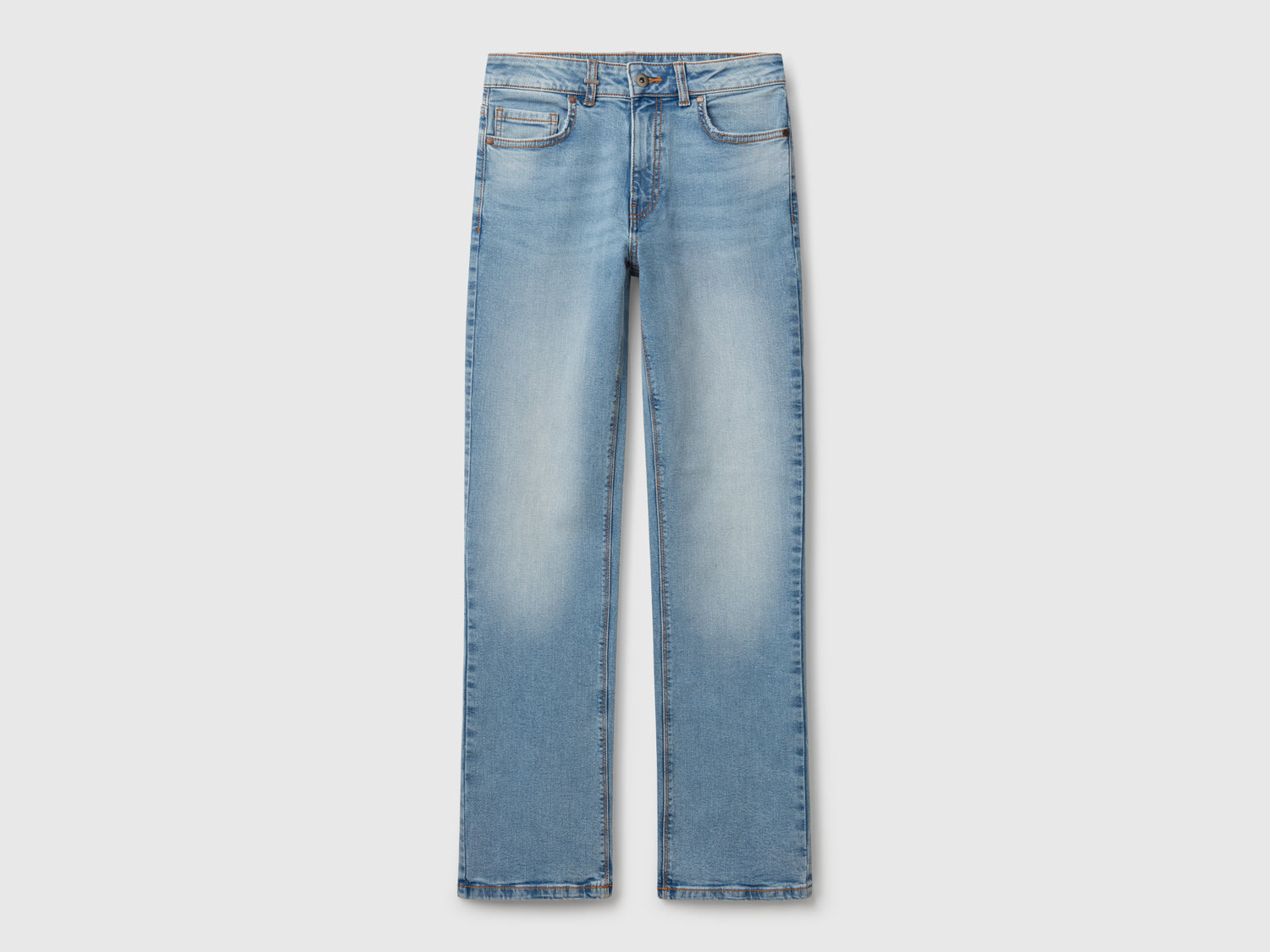 Jeans bootcut in misto cotone da donna azzurro | Benetton Outlet