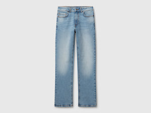 Jeans bootcut in misto cotone