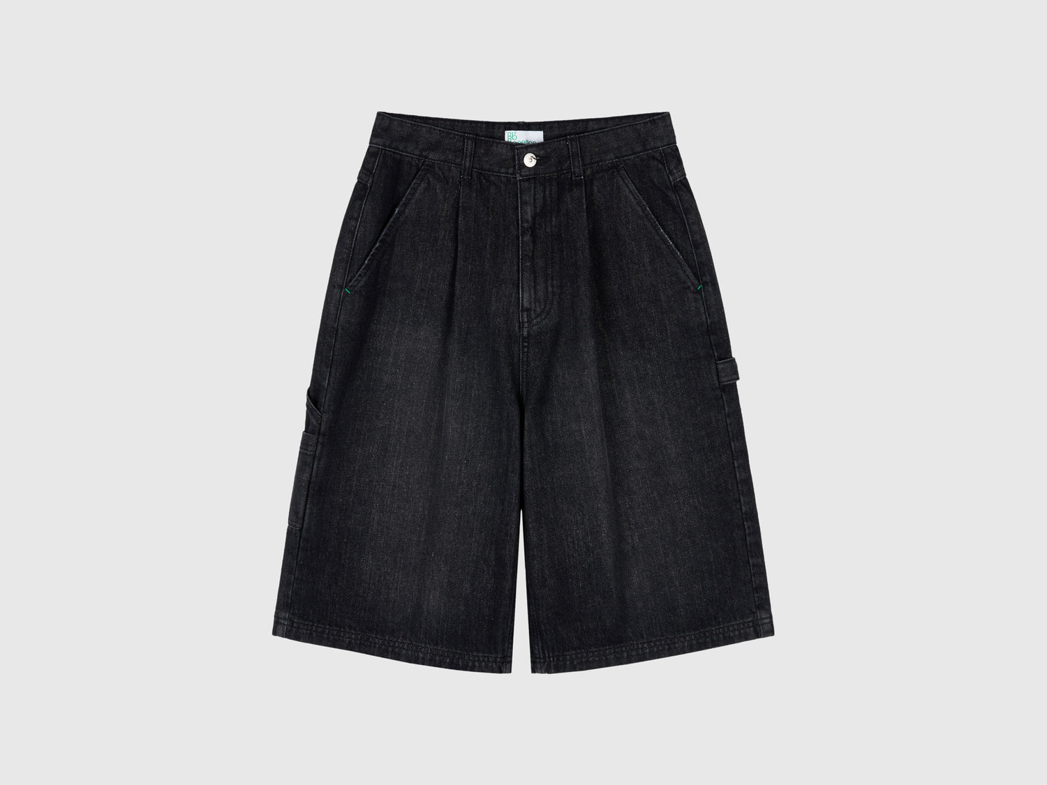 Bermuda di jeans al ginocchio da donna nero | Benetton Outlet